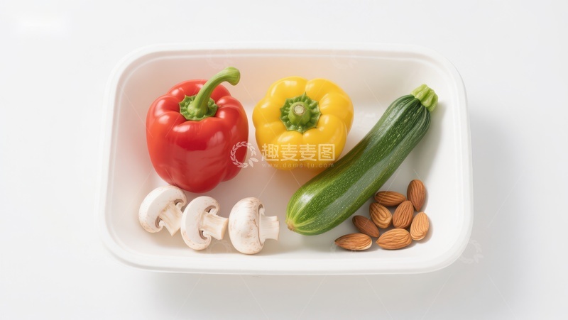 高清大图下载【趣麦麦图】新鲜蔬菜与坚果组合