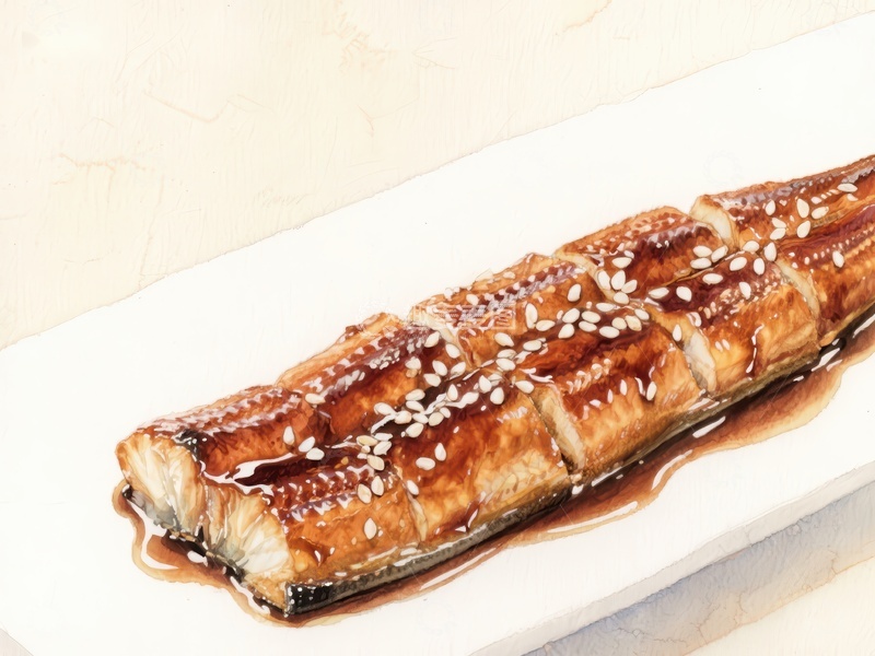 高清大图下载【趣麦麦图】烤鳗鱼配芝麻酱汁