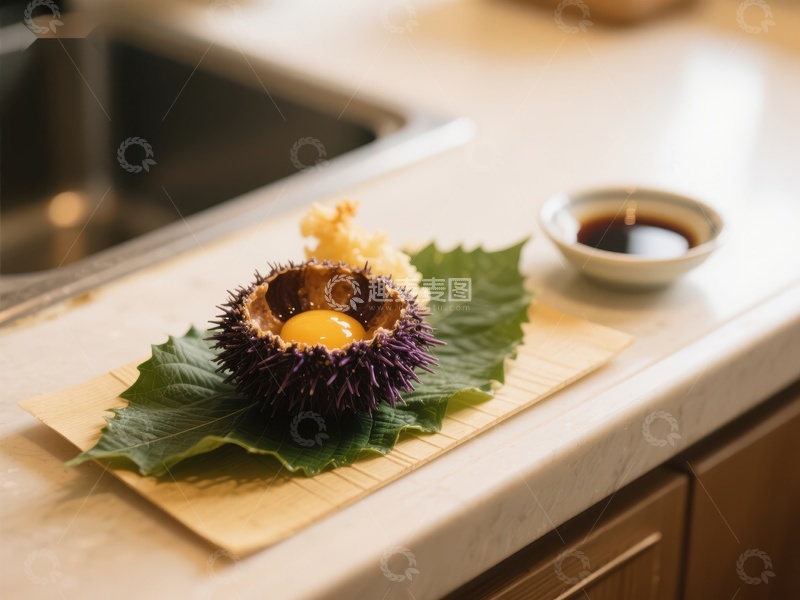 高清大图下载【趣麦麦图】海胆刺身精致摆盘