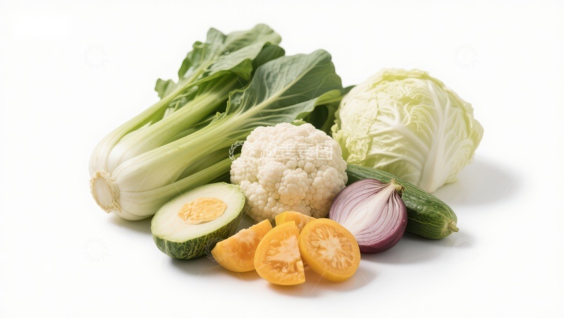 高清大图下载【趣麦麦图】新鲜蔬菜组合展示