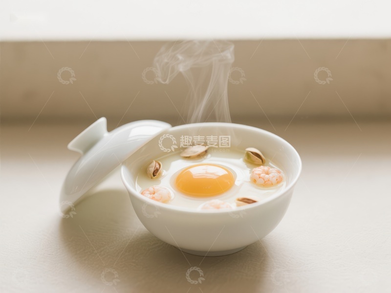 高清大图下载【趣麦麦图】热气腾腾的蛋花汤