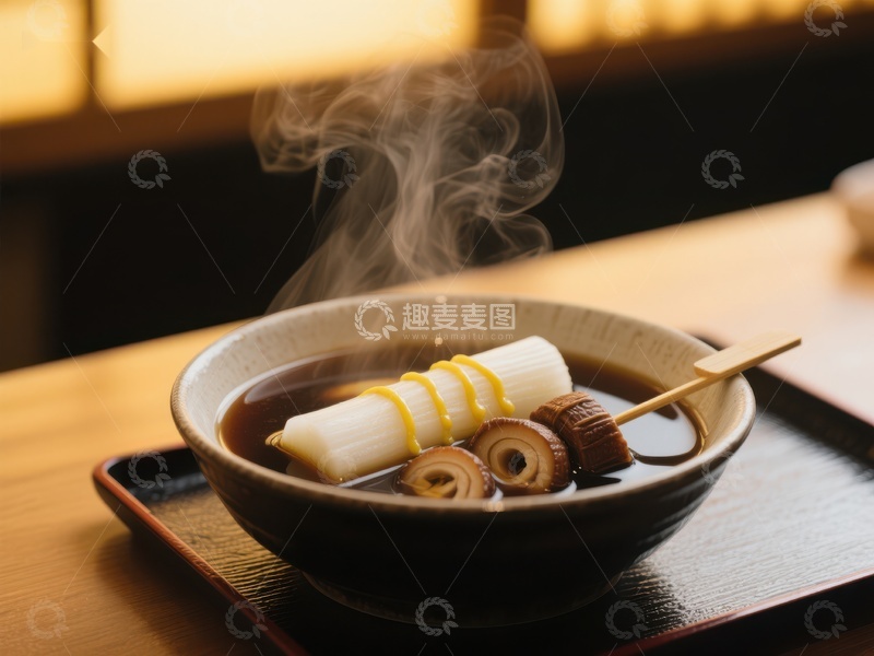 高清大图下载【趣麦麦图】热气腾腾的日式甜品