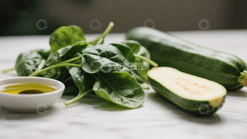 高清大图下载【趣麦麦图】新鲜蔬菜与橄榄油的组合