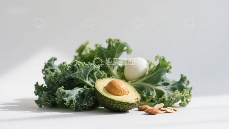 高清大图下载【趣麦麦图】新鲜蔬菜与坚果组合