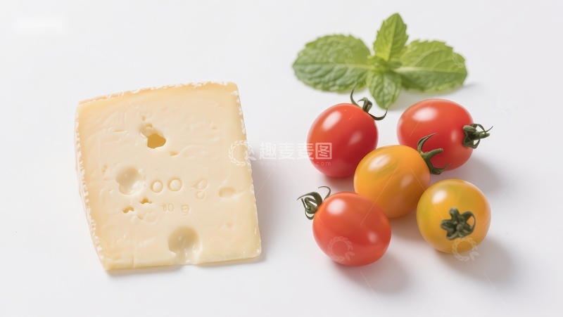 高清大图下载【趣麦麦图】奶酪与樱桃番茄的清新组合