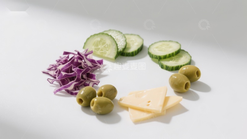 高清大图下载【趣麦麦图】新鲜蔬菜与奶酪的组合