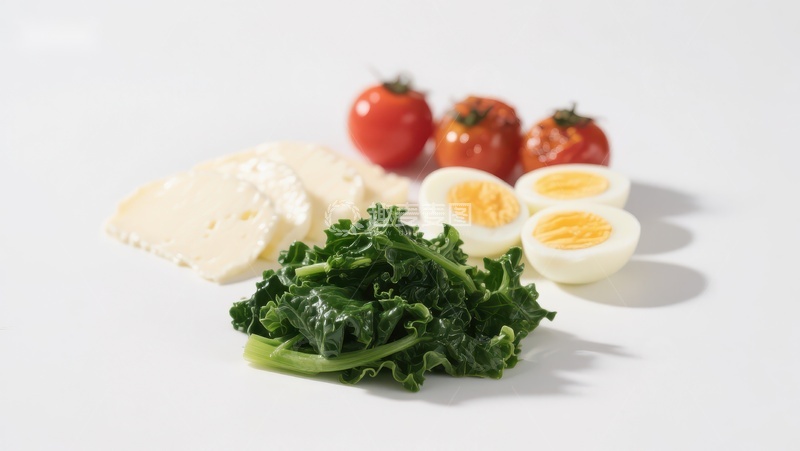 高清大图下载【趣麦麦图】新鲜蔬菜与鸡蛋奶酪组合