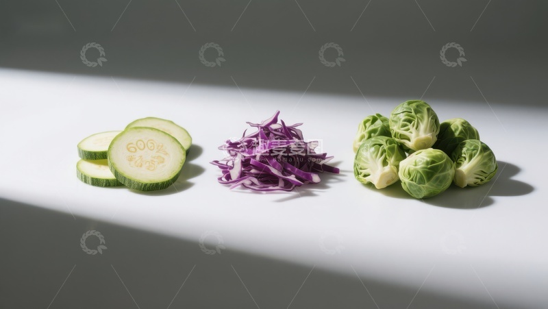 高清大图下载【趣麦麦图】新鲜蔬菜切片展示