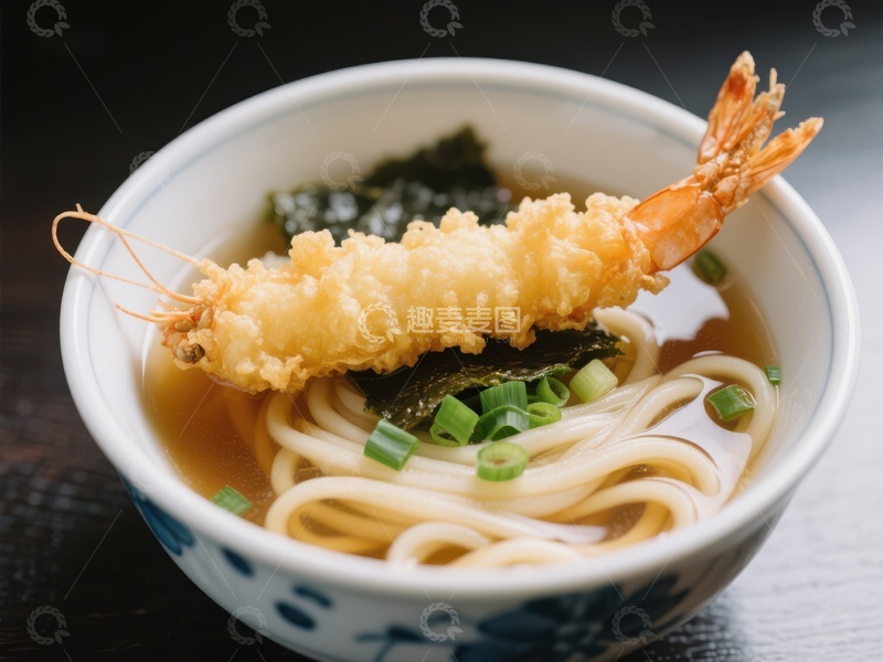 高清大图下载【趣麦麦图】日式天妇罗乌冬面