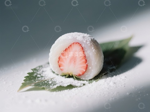 草莓夹心糯米团，清新甜美