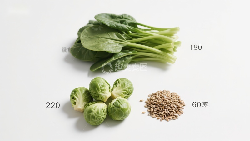 高清大图下载【趣麦麦图】新鲜蔬菜与种子的营养对比