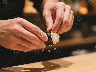 手握寿司制作瞬间