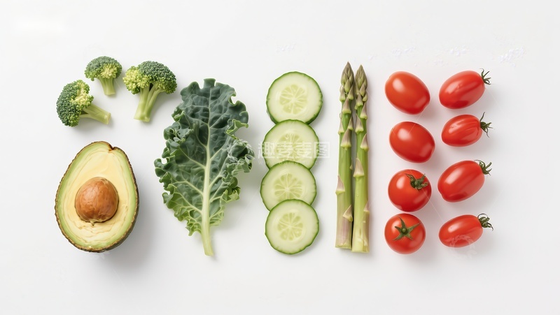 高清大图下载【趣麦麦图】新鲜蔬菜整齐排列