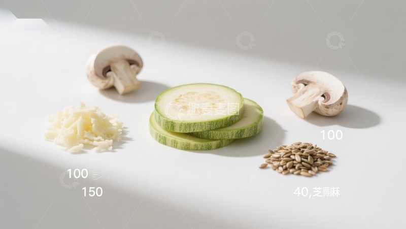 高清大图下载【趣麦麦图】新鲜蔬菜与蘑菇的健康食材组合