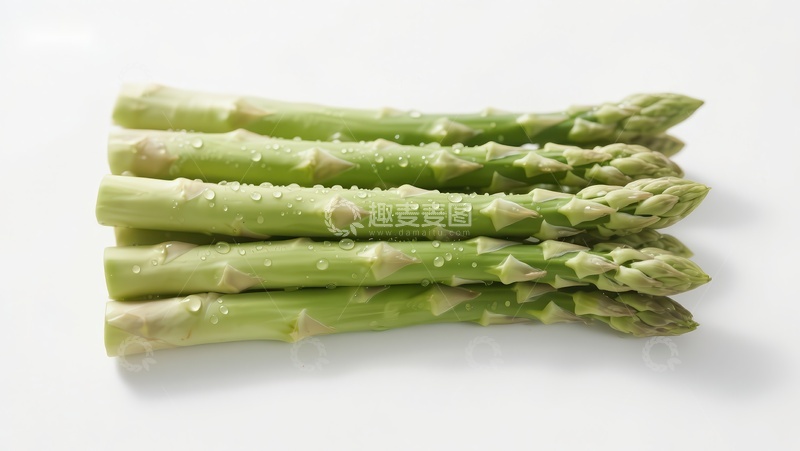 高清大图下载【趣麦麦图】新鲜绿色芦笋特写