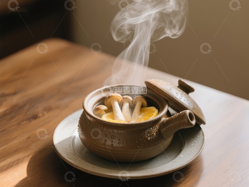 高清大图下载【趣麦麦图】热气腾腾的蘑菇汤