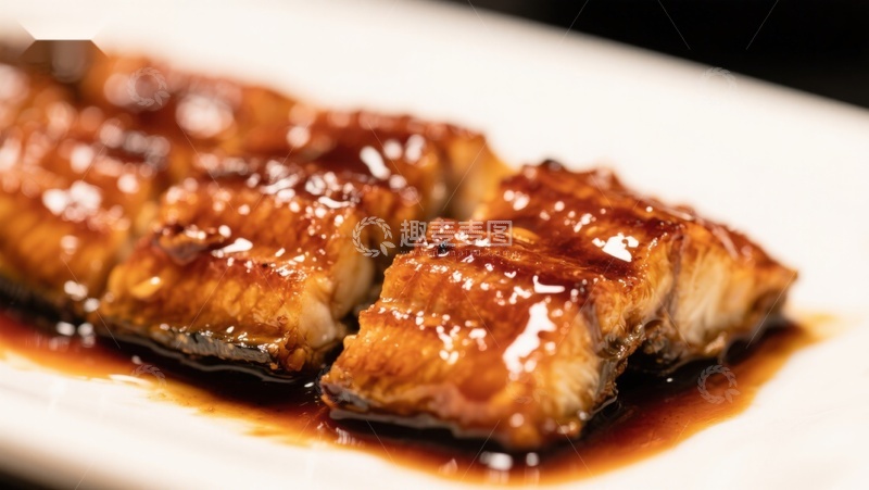 高清大图下载【趣麦麦图】日式烤鳗鱼，酱汁浓郁