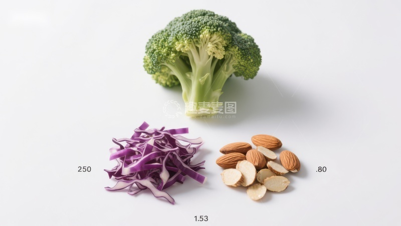 高清大图下载【趣麦麦图】新鲜蔬菜与坚果的营养组合