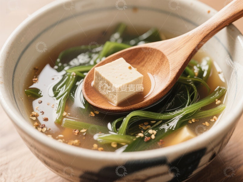 高清大图下载【趣麦麦图】日式豆腐汤，清新美味