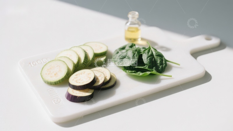 高清大图下载【趣麦麦图】切片蔬菜与香草的清新组合