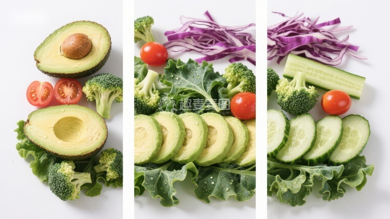 高清大图下载【趣麦麦图】新鲜蔬菜组合展示