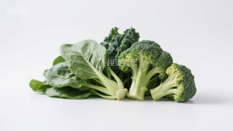 高清大图下载【趣麦麦图】新鲜西兰花与青菜并置