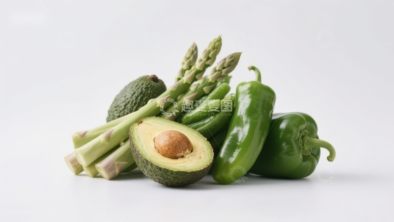 高清大图下载【趣麦麦图】新鲜绿色蔬菜组合