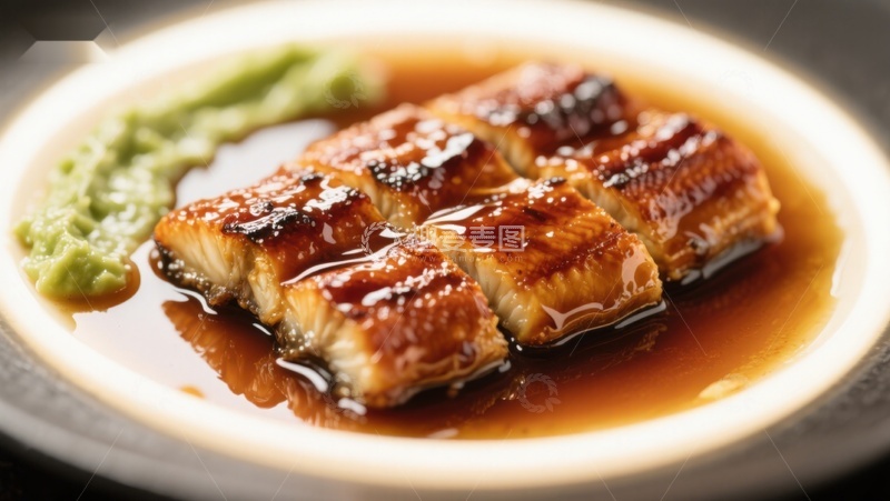 高清大图下载【趣麦麦图】日式烤鳗鱼配酱汁