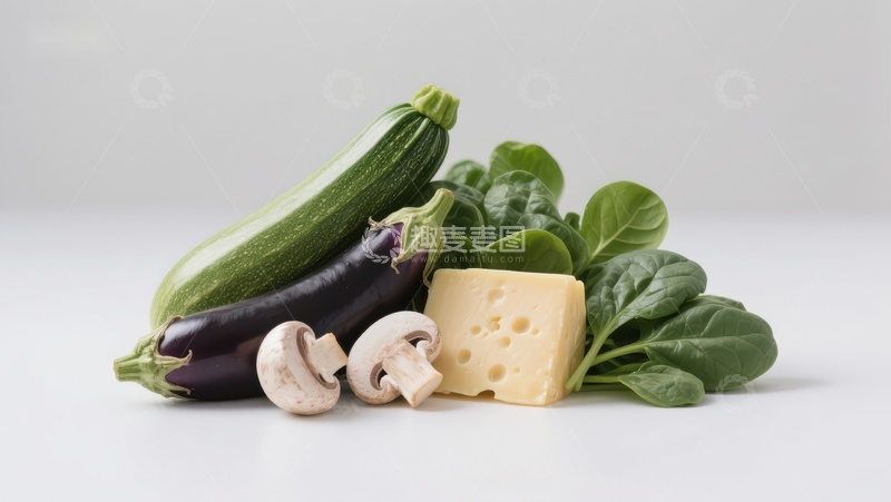 高清大图下载【趣麦麦图】新鲜蔬菜与奶酪的组合