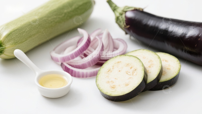 高清大图下载【趣麦麦图】新鲜蔬菜与调味品的组合