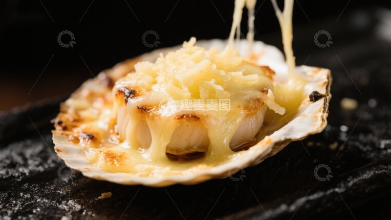 高清大图下载【趣麦麦图】烤扇贝配芝士蒜蓉