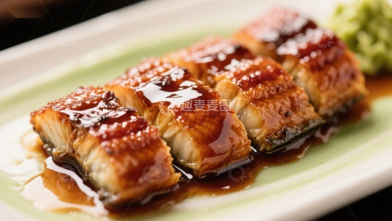 高清大图下载【趣麦麦图】日式烤鳗鱼配酱汁