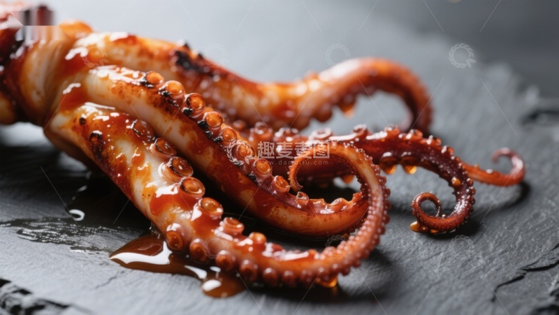 高清大图下载【趣麦麦图】烤制章鱼触手特写