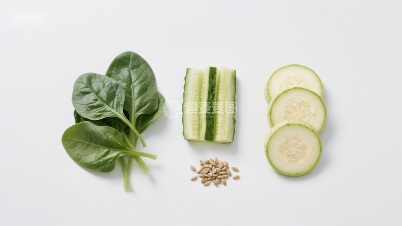 高清大图下载【趣麦麦图】新鲜蔬菜与种子的组合展示