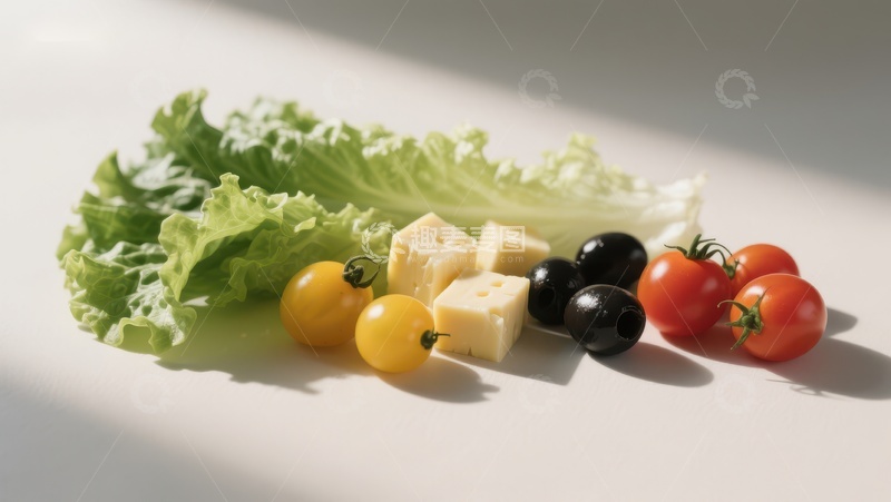 高清大图下载【趣麦麦图】新鲜蔬菜与奶酪的组合