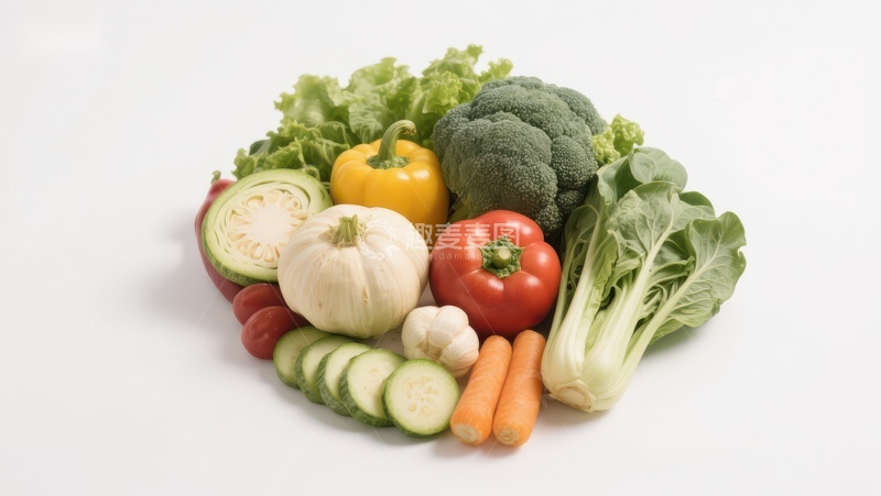 高清大图下载【趣麦麦图】新鲜蔬菜组合展示