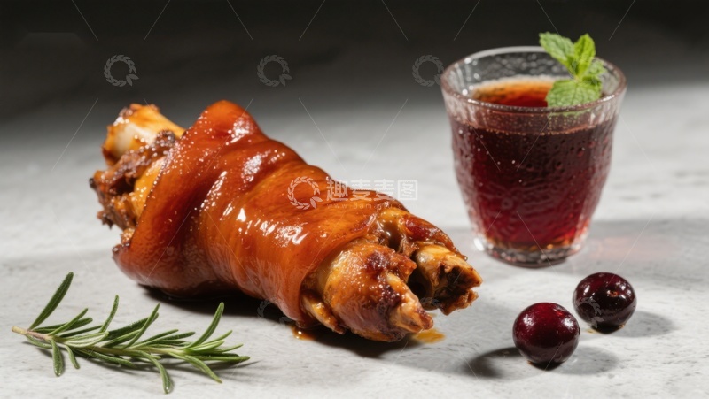 高清大图下载【趣麦麦图】烤猪蹄配果酱与浆果