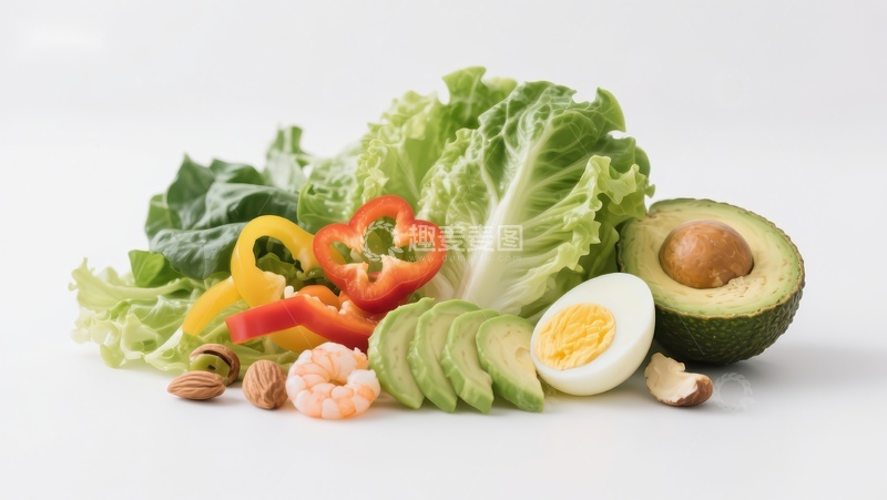 高清大图下载【趣麦麦图】-新鲜蔬菜与健康食材组合