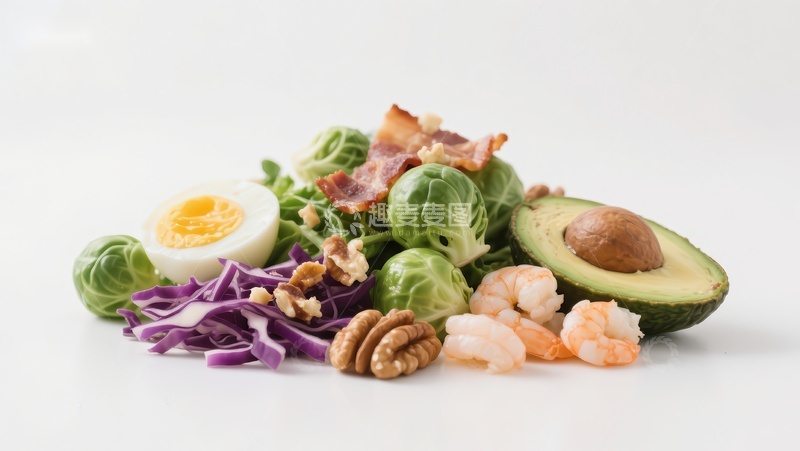 高清大图下载【趣麦麦图】色彩丰富的健康沙拉组合