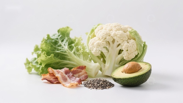 新鲜蔬菜与健康食材组合