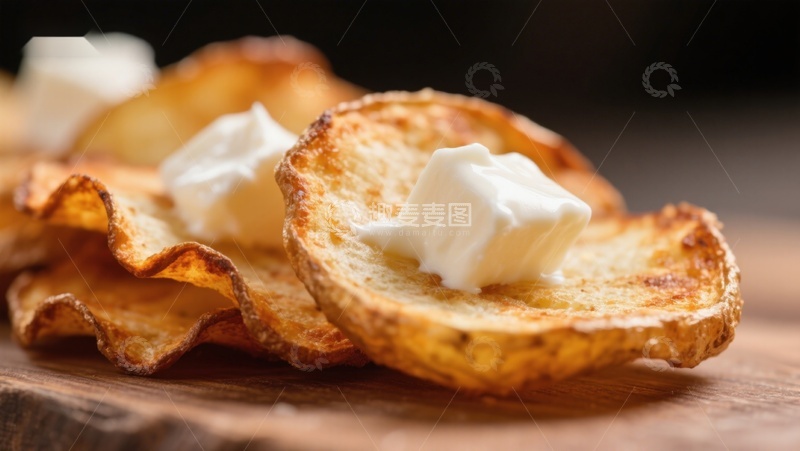 高清大图下载【趣麦麦图】脆薯片配酸奶油