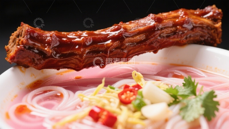 酱香排骨配米粉，美味诱人