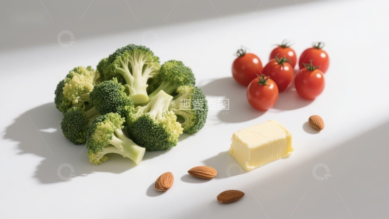 高清大图下载【趣麦麦图】新鲜蔬菜与坚果黄油组合