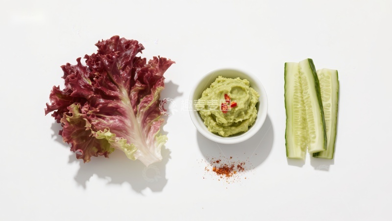 高清大图下载【趣麦麦图】新鲜蔬菜与鳄梨酱的健康搭配