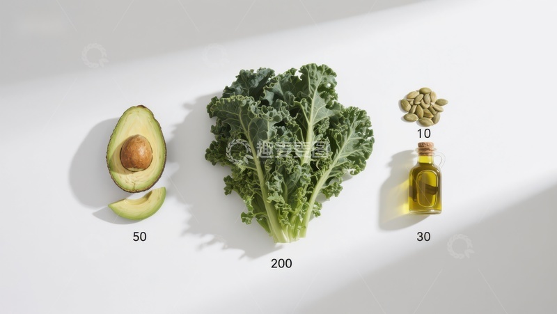 高清大图下载【趣麦麦图】健康食材的热量对比