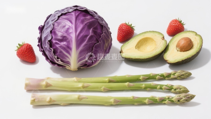 高清大图下载【趣麦麦图】新鲜蔬菜水果组合展示