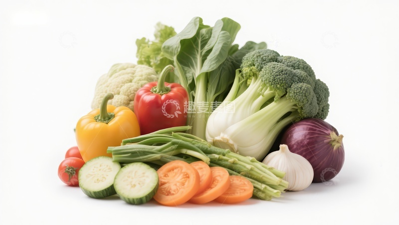 高清大图下载【趣麦麦图】新鲜蔬菜组合展示