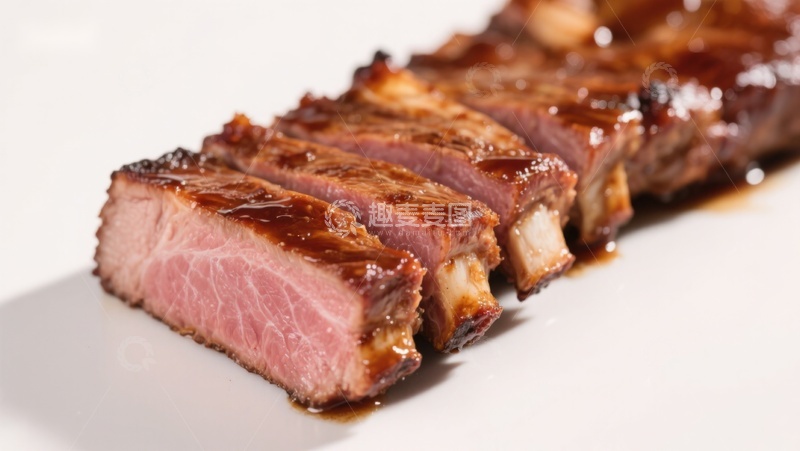 高清大图下载【趣麦麦图】美味烤肋排特写