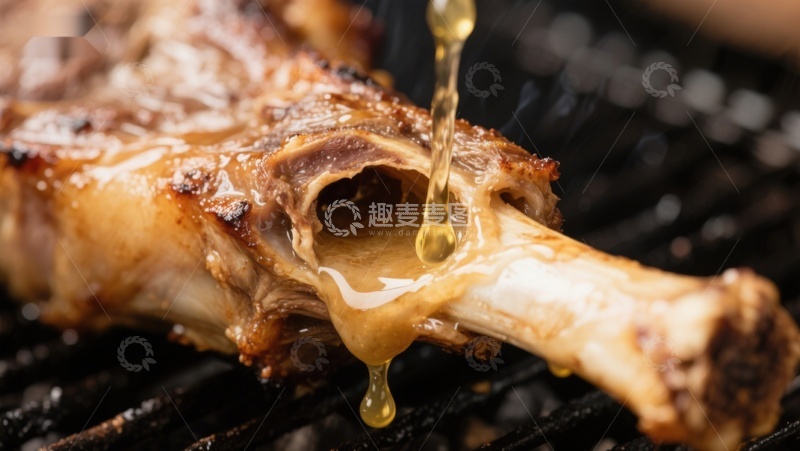 高清大图下载【趣麦麦图】烤肉滴油，美味诱人