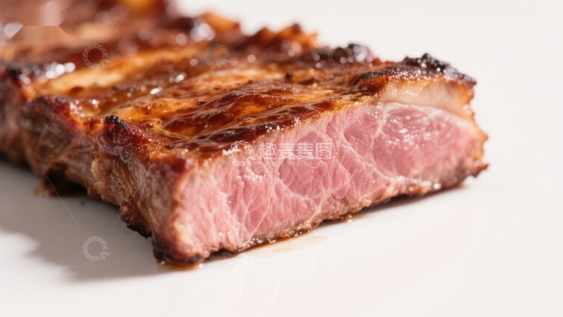 高清大图下载【趣麦麦图】烤制多汁的牛排特写
